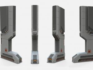 Sci-fi architecture kitbash 16 3D Model