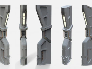 Sci-fi architecture kitbash 16 3D Model