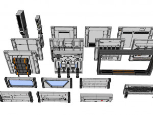 Sci-fi architecture kitbash 16 3D 模型