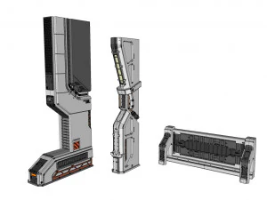 Sci-fi architecture kitbash 16 3D Model