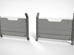 Sci-fi railing 1 3D Model