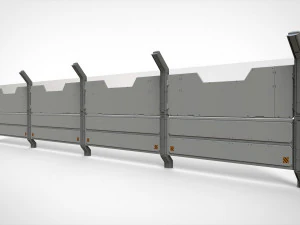 Sci-fi railing 1 3D Model