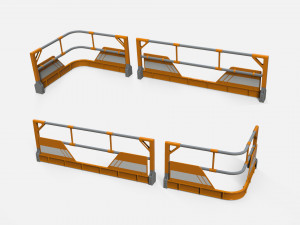Sci-fi railing 1 3D Model