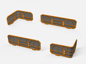 Sci-fi railing 1 3D Model