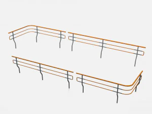 Sci-fi railing 1 3D Model
