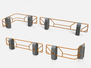 Sci-fi railing 1 3D Model