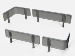 Sci-fi railing 1 3D Model