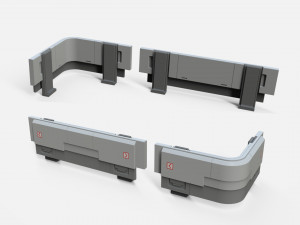 Sci-fi railing 1 3D Model