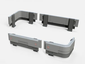 Sci-fi railing 1 3D Model