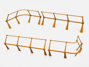 Sci-fi railing 1 3D Model