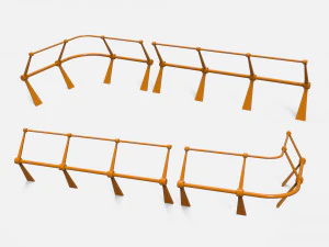 Sci-fi railing 1 3D Model