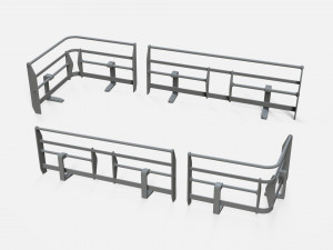 Sci-fi railing 1 3D Model