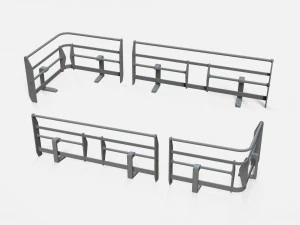 Sci-fi railing 1 3D Model