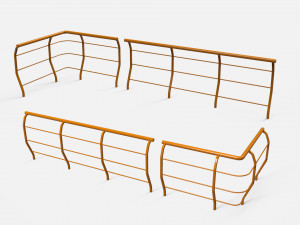 Sci-fi railing 1 3D Model
