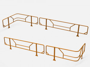 Sci-fi railing 1 3D Model
