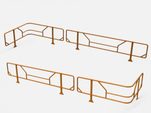 Sci-fi railing 1 3D Model