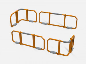 Sci-fi railing 1 3D Model