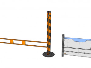 Sci-fi railing 1 3D Model
