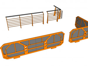 Sci-fi railing 1 3D Model
