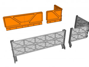Sci-fi railing 1 3D Model