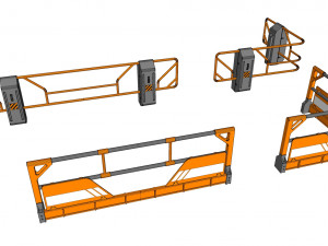 Sci-fi railing 1 3D Model