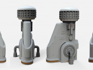 Sci-fi architecture kitbash 17 Model 3D