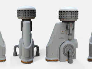 Sci-fi architecture kitbash 17 3D Model