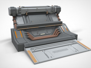 Sci-fi architecture kitbash 17 Model 3D