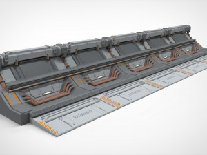 Sci-fi architecture kitbash 17 Model 3D