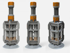Sci-fi architecture kitbash 17 3D Model