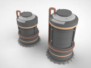 Sci-fi architecture kitbash 17 3D Model