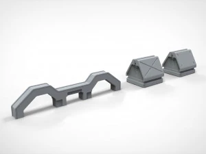 Sci-fi architecture kitbash 17 3D Model