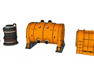 Sci-fi architecture kitbash 17 3D Model