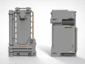 Sci-fi architecture kitbash 18 3D Model