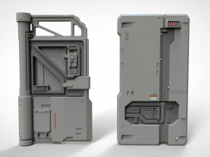 Sci-fi architecture kitbash 18 3D Model
