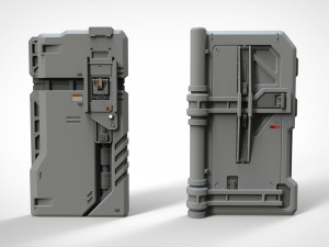 Sci-fi architecture kitbash 18 3D Model