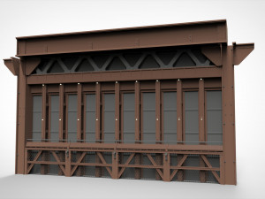 Sci-fi architecture kitbash 18 3D Model