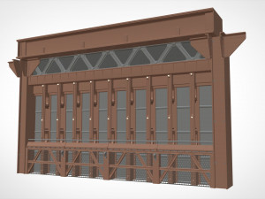 Sci-fi architecture kitbash 18 3D Model