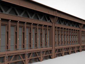 Sci-fi architecture kitbash 18 3D Model