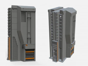 Kitbash de arquitetura de fic&ccedil;&atilde;o cient&iacute;fica 18 Modelo 3D