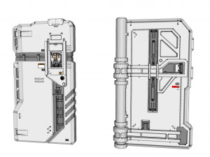 Sci-fi architecture kitbash 18 3D Model