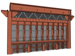 Sci-fi architecture kitbash 18 3D Model