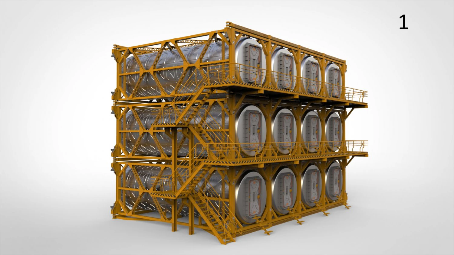 Sci-fi architecture 10 3D Model .c4d .max .obj .3ds .fbx .stl .blend 