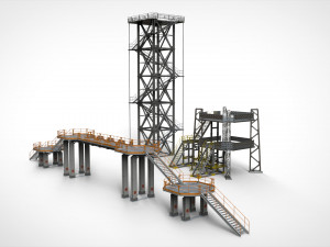 Sci-fi stairs 2 Modello 3D