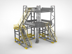 Sci-fi stairs 2 Modello 3D