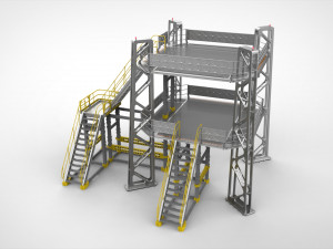 Sci-fi stairs 2 Modello 3D