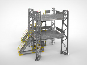 Sci-fi stairs 2 Modello 3D