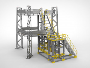 Sci-fi stairs 2 Modello 3D