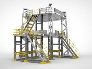 Sci-fi stairs 2 Modello 3D