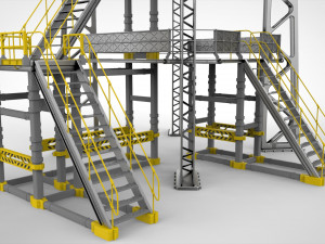 Sci-fi stairs 2 Modello 3D